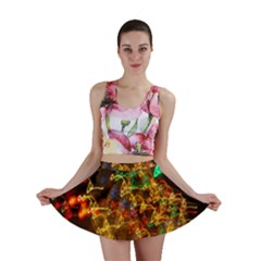 Christmas Tree Light Color Night Mini Skirt