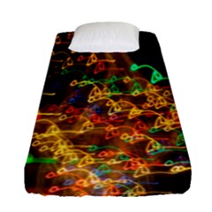 Christmas Tree Light Color Night Fitted Sheet (single Size)