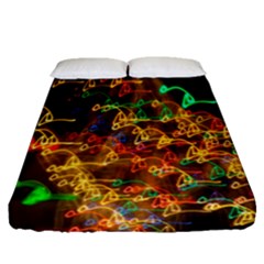 Christmas Tree Light Color Night Fitted Sheet (queen Size)