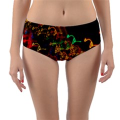 Christmas Tree Light Color Night Reversible Mid-waist Bikini Bottoms by Mariart