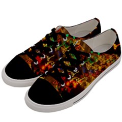 Christmas Tree Light Color Night Men s Low Top Canvas Sneakers
