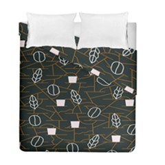 Espresso Cofee Glass Line Chevron Duvet Cover Double Side (Full/ Double Size)