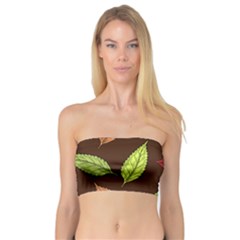 Autumn Leaves Pattern Bandeau Top