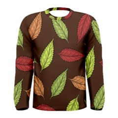 Autumn Leaves Pattern Men s Long Sleeve Tee