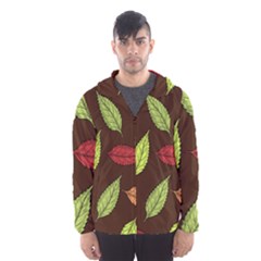 Autumn Leaves Pattern Hooded Wind Breaker (Men)