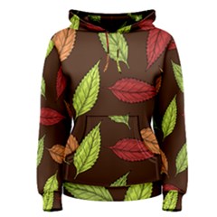 Autumn Leaves Pattern Women s Pullover Hoodie