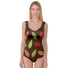 Autumn Leaves Pattern Princess Tank Leotard 