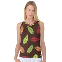 Autumn Leaves Pattern Women s Basketball Tank Top