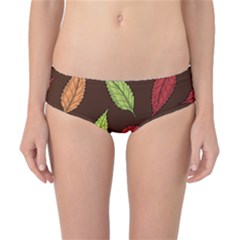 Autumn Leaves Pattern Classic Bikini Bottoms