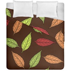 Autumn Leaves Pattern Duvet Cover Double Side (California King Size)