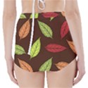 Autumn Leaves Pattern High-Waisted Bikini Bottoms View2