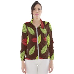 Autumn Leaves Pattern Wind Breaker (Women)