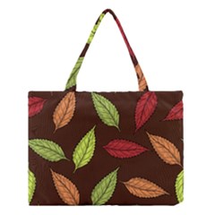 Autumn Leaves Pattern Medium Tote Bag