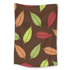 Autumn Leaves Pattern Large Tapestry