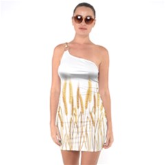 Wheat Plants One Soulder Bodycon Dress