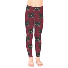 Face Cat Animals Red Kids  Legging by Mariart