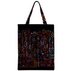 Features Illustration Zipper Classic Tote Bag