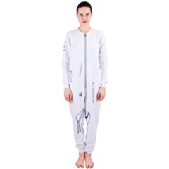 Formulas Laboratories Formulas Mathematics Chemistry Blue Onepiece Jumpsuit (ladies) 