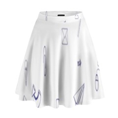 Formulas Laboratories Formulas Mathematics Chemistry Blue High Waist Skirt by Mariart