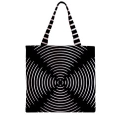 Gold Wave Seamless Pattern Black Hole Zipper Grocery Tote Bag