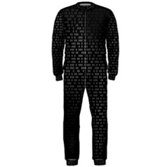 Gray Plaid Black Onepiece Jumpsuit (men)  by Mariart