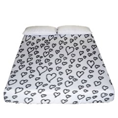 Heart Doddle Fitted Sheet (queen Size)