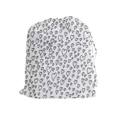 Heart Doddle Drawstring Pouches (extra Large) by Mariart