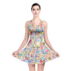 Circle Rainbow Polka Dots Reversible Skater Dress by Mariart