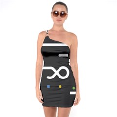 Line Circle Triangle Polka Sign One Soulder Bodycon Dress