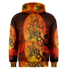 Helloween Midnight Graveyard Silhouette Men s Pullover Hoodie