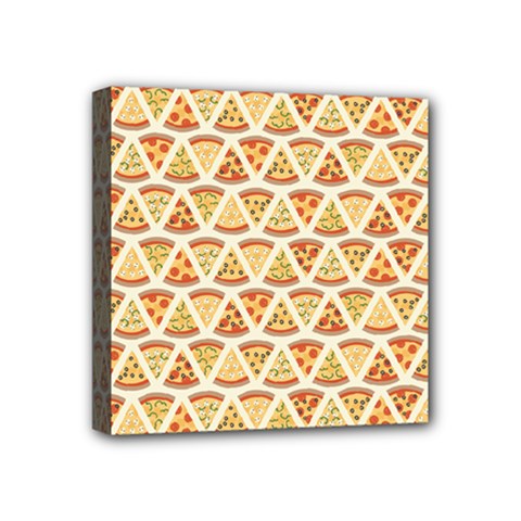 Food Pizza Bread Pasta Triangle Mini Canvas 4  X 4 