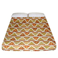 Food Pizza Bread Pasta Triangle Fitted Sheet (california King Size) by Mariart