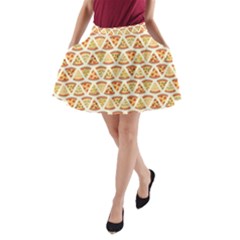 Food Pizza Bread Pasta Triangle A-line Pocket Skirt by Mariart