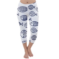 Love Fish Seaworld Swim Blue Sea Water Cartoons Capri Winter Leggings 