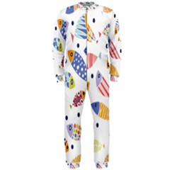 Love Fish Seaworld Swim Blue White Sea Water Cartoons Rainbow Onepiece Jumpsuit (men)  by Mariart