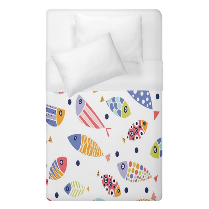 Love Fish Seaworld Swim Blue White Sea Water Cartoons Rainbow Duvet Cover (Single Size)