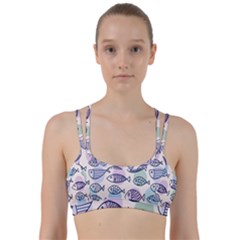 Love Fish Seaworld Swim Blue White Sea Water Cartoons Rainbow Polka Dots Line Them Up Sports Bra