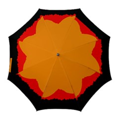 Mountains Natural Orange Red Black Golf Umbrellas