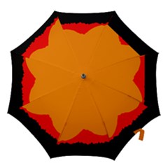 Mountains Natural Orange Red Black Hook Handle Umbrellas (large)