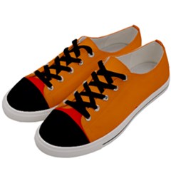 Mountains Natural Orange Red Black Men s Low Top Canvas Sneakers