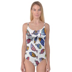 Love Fish Seaworld Swim Rainbow Cartoons Camisole Leotard  by Mariart