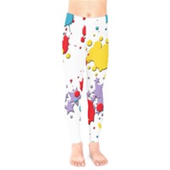 Paint Splash Rainbow Star Kids  Legging