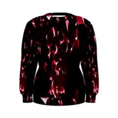 Lying Red Triangle Particles Dark Motion Women s Sweatshirt