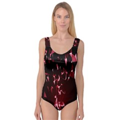 Lying Red Triangle Particles Dark Motion Princess Tank Leotard  by Mariart
