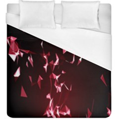 Lying Red Triangle Particles Dark Motion Duvet Cover (king Size) by Mariart