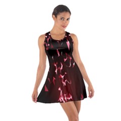 Lying Red Triangle Particles Dark Motion Cotton Racerback Dress by Mariart