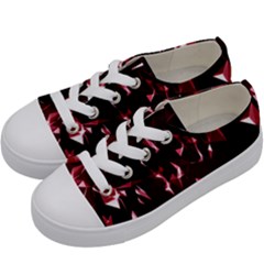 Lying Red Triangle Particles Dark Motion Kids  Low Top Canvas Sneakers
