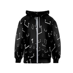 Pit White Black Sign Pattern Kids  Zipper Hoodie by Mariart