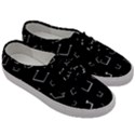 Pit White Black Sign Pattern Men s Classic Low Top Sneakers View3