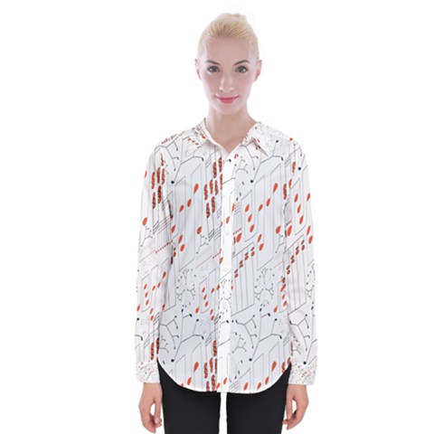 Musical Scales Note Womens Long Sleeve Shirt by Mariart